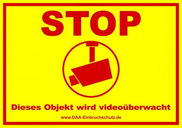 Aufkleber videoüberwacht